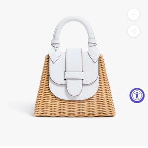 Elegant White and Tan Handbag